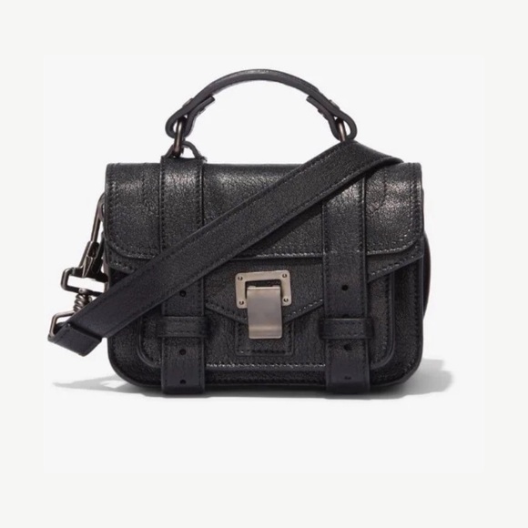 Proenza Schouler Handbags - Proenza Schouler PS1 Tiny Black Leather Satchel Crossbody Bag